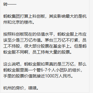 财务自由!万亿蚂蚁ipo来了 杭州上海房价又要涨了